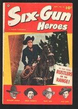 Six-Gun Heroes #16 1952-Fawcett- Rocky Lane- Lash Larue- Hopalong Cassidy-B-W... - £43.71 GBP