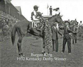 1932 - Kentucky Derby Winner - BURGOO KING - 10&quot; x 8&quot; - £15.80 GBP