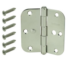 Everbilt 3-1/2 inch X 5/8 inch Radius Stainless Steel Security Door Hinge - £7.68 GBP