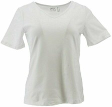 Wicked by Women with Control Essentials V-Neck T-Shirt Alabaster, Large - £8.83 GBP