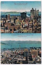 California Postcard San Francisco Two Views 1906 and 1909 - $4.94