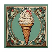 Ceramic Tile Ice Cream Art Nouveau Kitchen Backsplash Home Decor - £12.17 GBP