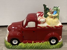 Cracker Barrel Old Country Store Classic Red Truck Christmas Jar 11&quot;x8&quot;x5&quot; - £35.08 GBP