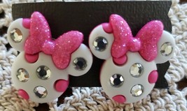 One (1) Pair Fashion Earrings ~ Minnie Mouse ~ Studs/Posts ~.75&quot; Wide ~ 86 - £11.93 GBP