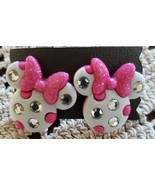 One (1) Pair Fashion Earrings ~ Minnie Mouse ~ Studs/Posts ~.75&quot; Wide ~ 86 - £11.76 GBP