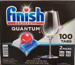  Finish Quantum Powerball No Pre-Rinse Dishwasher Detergent Tabs Big 100... - $29.42