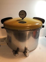 Vintage PRESTO Pressure Cooker Canner 16Qt Harvest Gold 01/CA16H w/Weight - £40.41 GBP