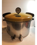 Vintage PRESTO Pressure Cooker Canner 16Qt Harvest Gold 01/CA16H w/Weight - $966.37 MXN