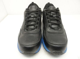 Reebok Work Men&#39;s Ateron Cross Trainer Work Shoes Black/Blue Leather Size 12W - £51.13 GBP