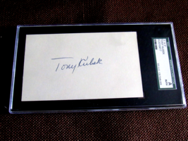 TONY KUBEK 1961 WSC NEW YORK YANKEES SS SIGNED AUTO VINTAGE INDEX SGC BE... - $69.29
