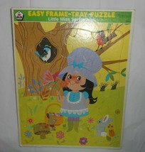 VINTAGE 1971 GLD FRAME TRAY KIDS PUZZLE LITTLE MISS SPRINGTIME 100% COMP... - $14.25