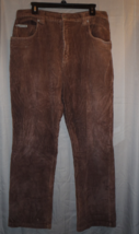 True Vintage Men&#39;s Quicksilver Brown Corduroy Pants Sz 34 32 inseam 100% cotton - £43.20 GBP