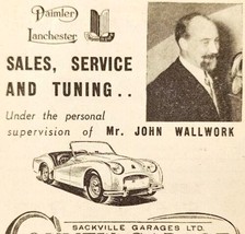 1954 Sackvilke County Garage Daimler Mechanic Advertisement Automobilia ... - $19.99