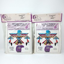 Vintage PRETTY PUNCH Needle Hook Embroidery Kit Aztec Southwestern - Lot... - $39.95