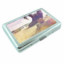 Beach Pineapple Em1 Hip Silver Cigarette Case Id Holder Metal Wallet 4&quot; ... - £6.24 GBP