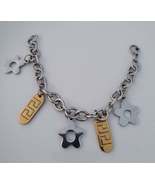 Stainless steel bracelet with charms / Pulsera en acero inoxidable con d... - $335.37 MXN