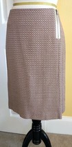 ANN TAYLOR LOFT Pink/Beige Woven Stretch Wool Blend Lined Skirt (6P) NEW - £11.44 GBP