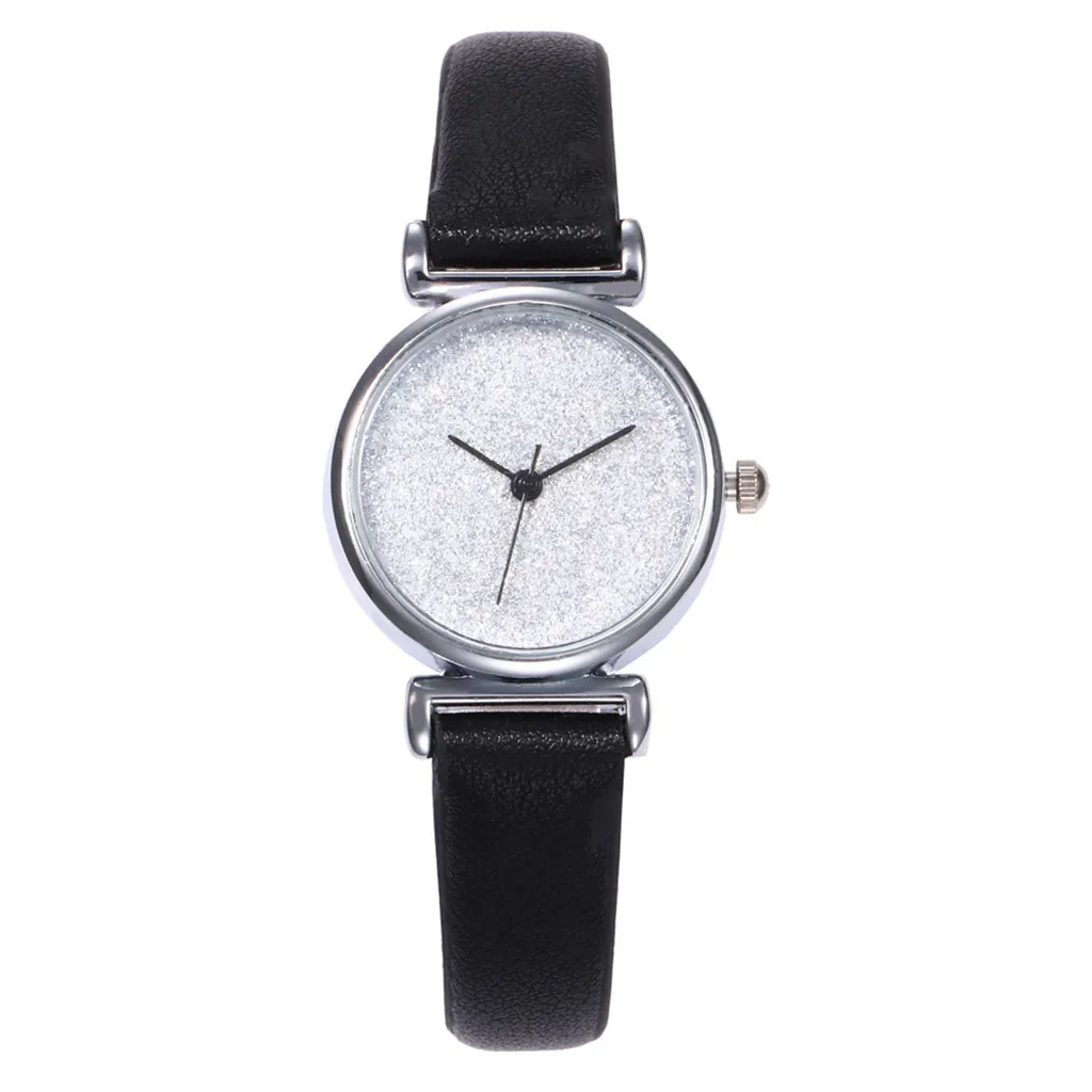 Newest Black Women&#39;s Watch Women Fashion Arabic Numerals Small Dial With Leather - £116.51 GBP