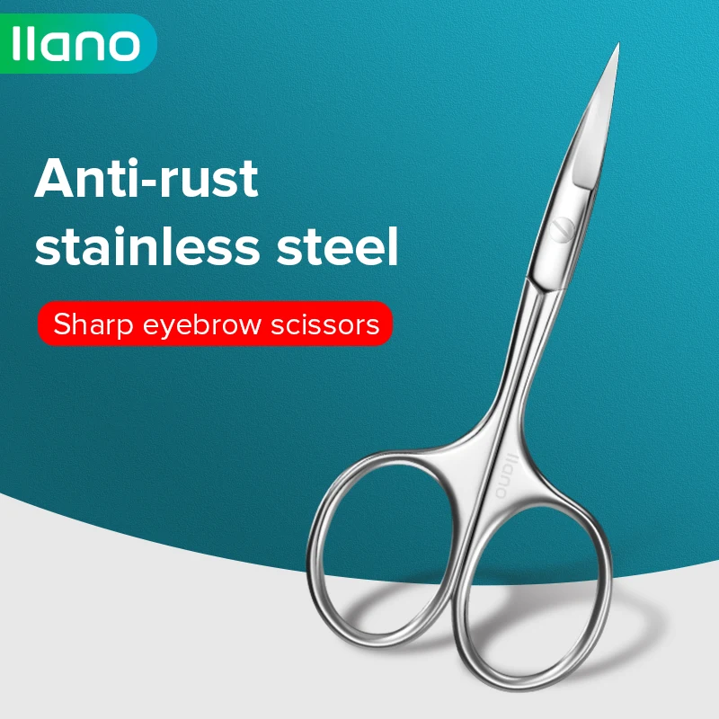 LLANO Eyebrow Nose Scissors Steel Small Nail Tools  Hair Cut Manicure  Tweezer M - $35.94