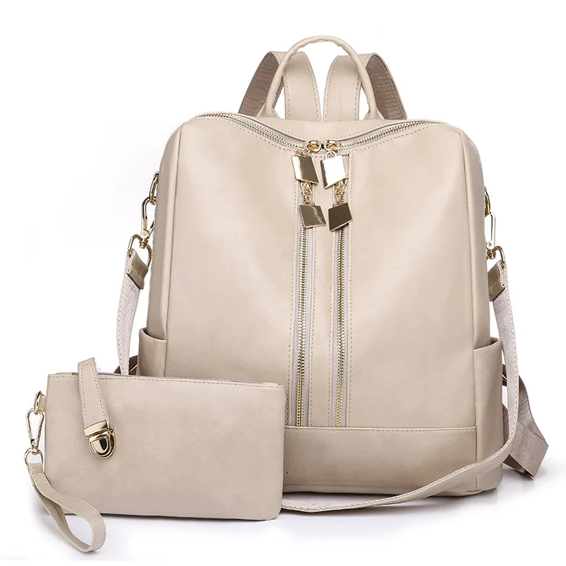 Women Leather Backpack Bolsas Mochila Feminina Large Girl Schoolbag Trav... - £41.32 GBP
