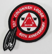 Vintage 60th Colonneh 137 Order Arrow Red Black WWW OA Boy Scout Camp Patch - £9.34 GBP