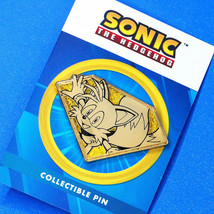 Sonic The Hedgehog Tails Golden Series Enamel Pin Figure Yellow Chaos Em... - £11.98 GBP