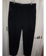Gary Player Mens Pleated Front Cotton Khaki Chinos 38x32 Black Casual Pants - $20.20 CAD