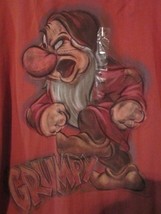 Nwot - Disney&#39;s Grumpy Character Image Rust Adult Size M Short Sleeve Tee - £7.18 GBP