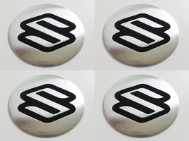 Suzuki 8 - Set of 4 Metal Stickers for Wheel Center Caps Logo Badges Rims  - $24.90+