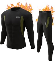 Long Johns Base Layer, Midweight Tops, And A Thermal Underwear Set For Winter - £30.57 GBP