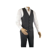 Men's RENOIR Vest Wool 140's Adjustable, Full Lining 508-3 Mid Gray image 3