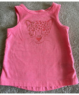 Cat &amp; Jack Girls Neon Pink Cheetah Gold Shimmer Tank Top 18 Months - €4,18 EUR