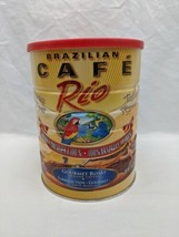 **EMPTY TIN* Brazilian Cafe Rio Gourmet Roast Ground Coffee Tin 5&quot; X 6 1/2&quot; - £46.73 GBP