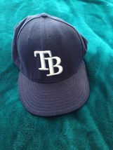 tampa bay rays baseball hat size 7 3/8 by authentic collection new era - £15.89 GBP