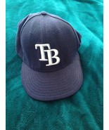 tampa bay rays baseball hat size 7 3/8 by authentic collection new era - £15.62 GBP