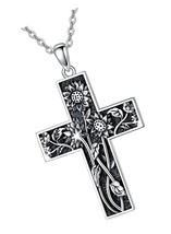 Sunflower/Lotus/Rose Flower/Daisy Necklace Sterling - $146.49