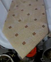 Hermes Paris Men&#39;s 100% Silk Ties Beige Cream with Brown Stripes slashes - $100.00