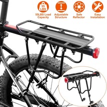 55LBS/25kg Bike Cargo Rack Adjustable Bicycle Rear Rack Cycling Luggage Carrier - £38.70 GBP