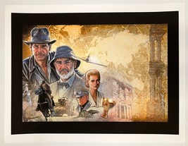 Jason Palmer SIGNED Indiana Jones Art Print ~ The Last Crusade w/  Harrison Ford - £63.22 GBP