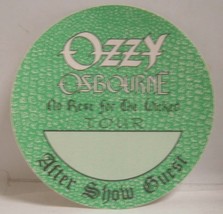 OZZY OSBOURNE - VINTAGE ORIGINAL CONCERT TOUR CLOTH BACKSTAGE PASS - £7.88 GBP