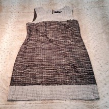 Karl Lagerfeld Houndstooth &amp; Metallic Sheath Dress Mini Length Size 8 - £29.27 GBP