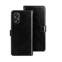 For OPPO A38 4G idewei Crazy Horse Texture Leather Phone Case with Holder(Black) - £3.25 GBP
