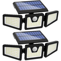 Solar Outdoor Lights With Motion Sensor, 3 Heads Security Lights Solar P... - $45.99