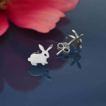 Sterling Silver Bunny Post Earrings 9x10mm - €20,11 EUR