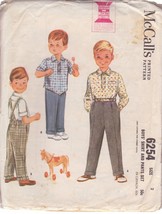 McCALL&#39;S 1952 PATTERN 6254 SIZE 2 BOYS&#39; SHIRT AND PANTS - $5.00