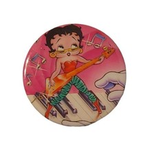 Vtg Betty Boop on Piano w/ Rock Guitar  Pinback Button Lisa Frank 1981 1.25&quot; NOS - £11.98 GBP