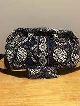 Vera Bradley Canterberry Cobalt Blue and Black Weekender Travel Large  B... - $830.22 MXN