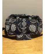 Vera Bradley Canterberry Cobalt Blue and Black Weekender Travel Large  B... - $821.48 MXN