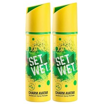 Set Wet Charm Avatar Deodorant &amp; Body Spray Perfume for Men, 150ml (Pack of 2) - £13.24 GBP