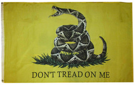 3x5 Gadsden Real &quot;Live&quot; Snake Flag Rattlesnake Banner Grommets Dont Treat on me - £20.74 GBP